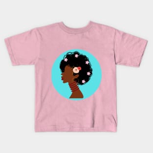 Afro Woman Melanin African American Kids T-Shirt